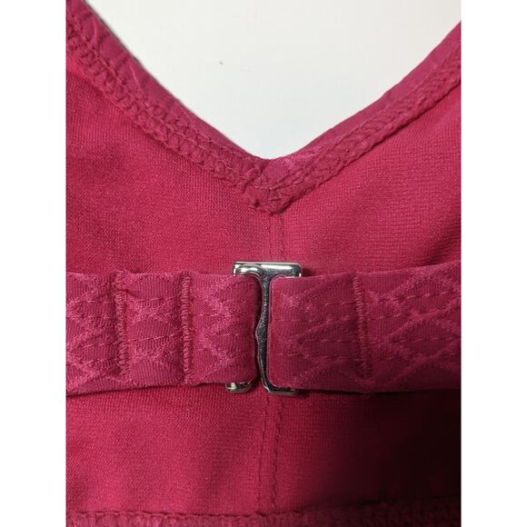 Xhilaration Bikini Top Textured V Neck Pink Juniors XL Bralette Swimsuit Beach - Picture 9 of 11